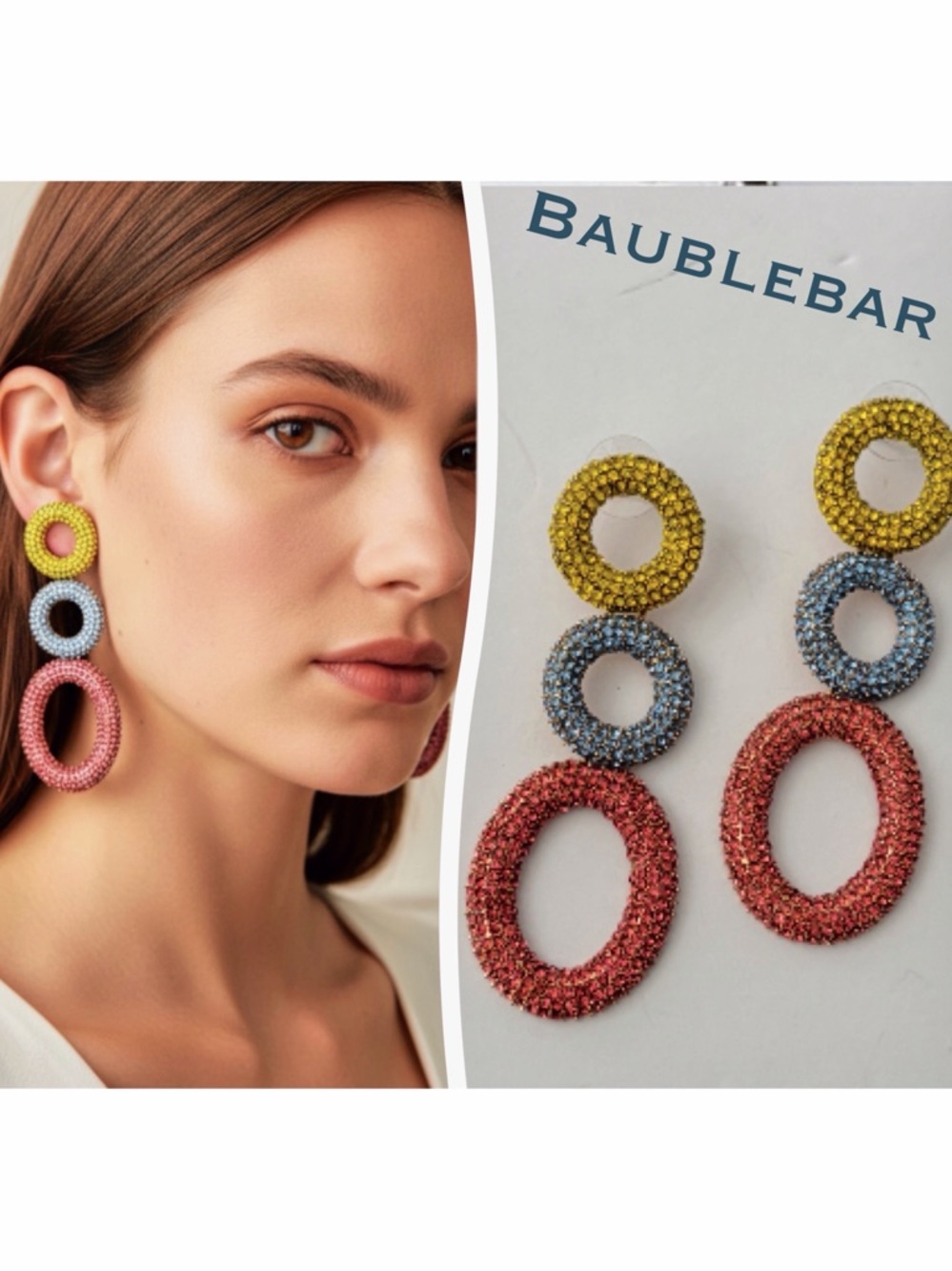 BAUBLEBAR Mimi Multi Drop Hoop Earrings